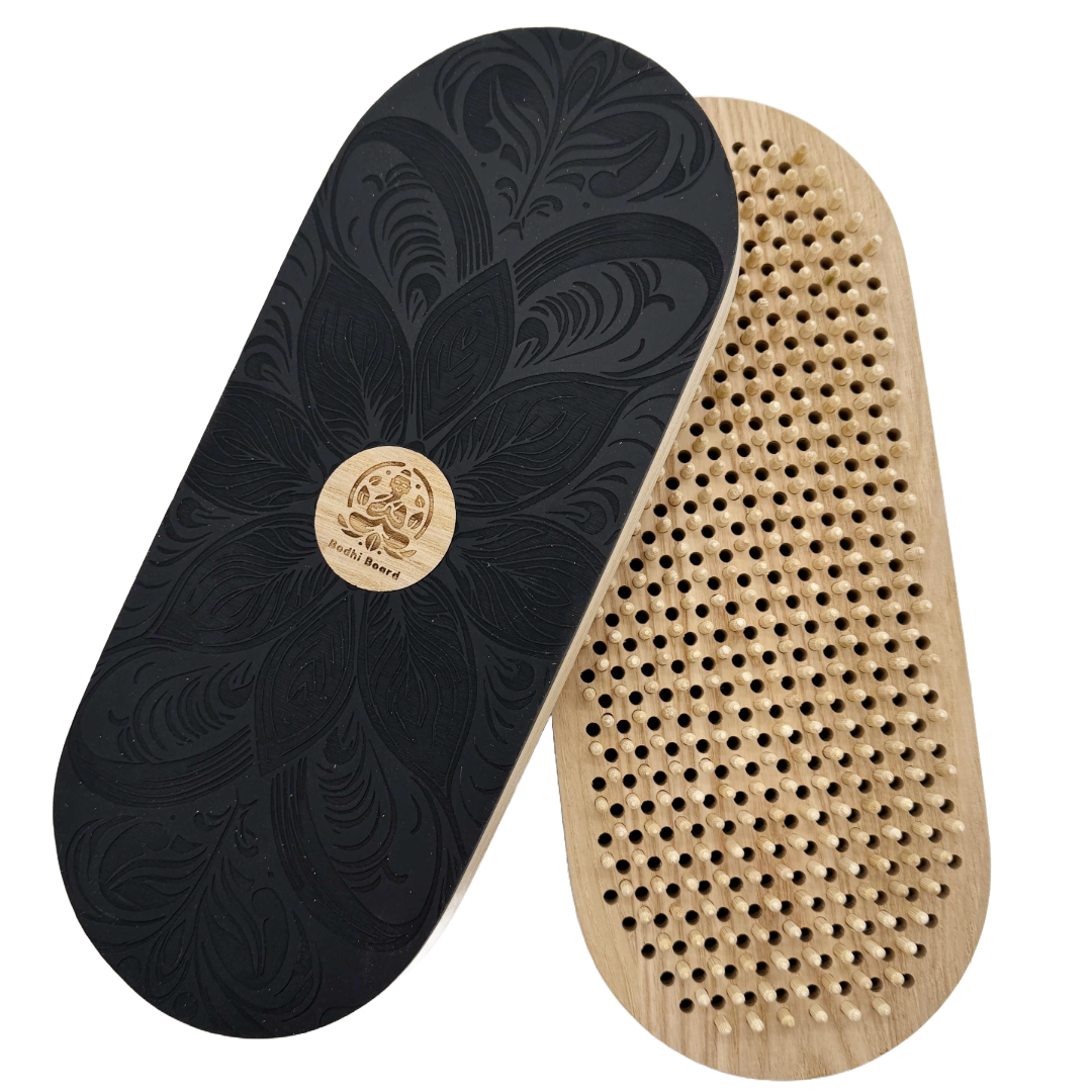 Sadhu Board mit Holznägeln von oben – Bodhi Board Nagelbrett für Achtsamkeit, Fokus und tägliche Rituale